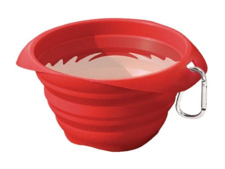 Kurgo Bol rétractable en silicone Collaps-A-Bowl, Rouge Sale