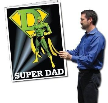 3  Custom Giant Father s Day Super Hero Greeting Card Fashion