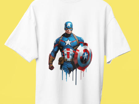 Captain America Oversized Unisex Tee – Bold Style, Heroic Comfort For Discount