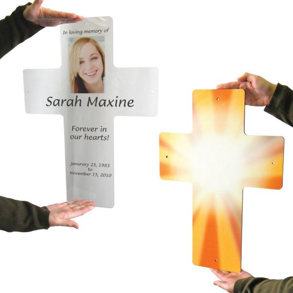 24 x33  Roadside Memorial Cross Sign on Sale