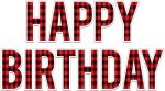 Custom Happy Birthday Buffalo Plaid Yard Card Letters Online now