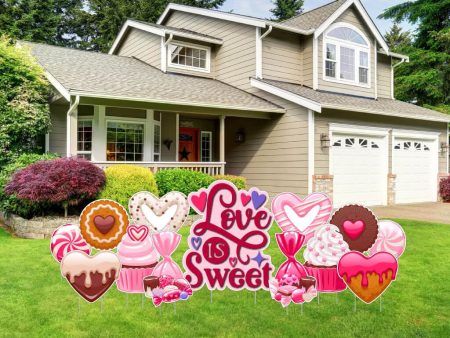 Love is Sweet Valentine s Day Yard Decoration | 13 pc Set Online now