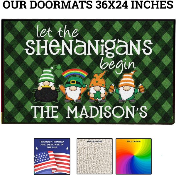 Custom Let the Shenanigans Begin Doormat Discount