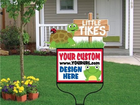 Daycare Turtle Over-the-top Yard Sign | Includes F11 Frame Sale