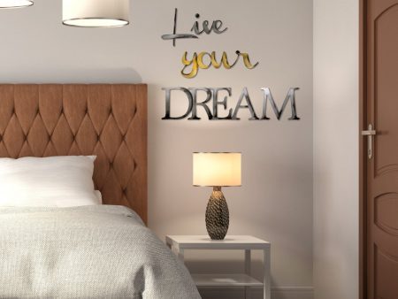 Live your DREAM Hand Painted Wall Quote Sale