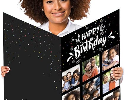 3  Custom Happy Birthday 9 Photo Greeting Card Discount