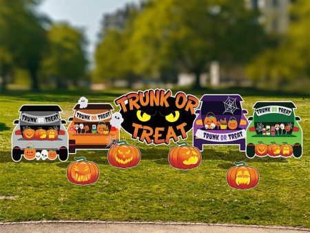 Trunk or Treat Yard Decorations - 9 Piece Set For Sale