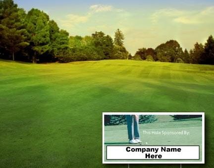 12 x24  Custom Hole Sponsored By Golf Sign For Sale