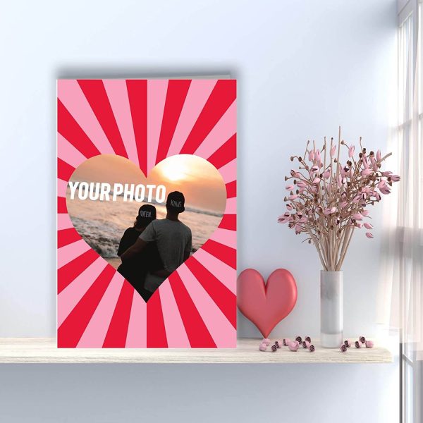 3  Custom Photo Valentine s Day Greeting Card Cheap