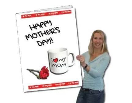 3  Custom Giant Mother s Day Greeting Card For Discount