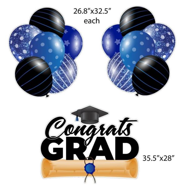 Congrats Grad Graduation Flash Yard Cards 11 pc set Hot on Sale