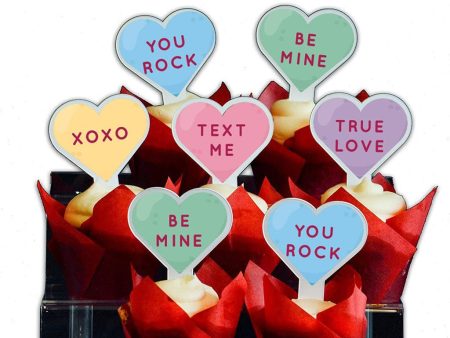 Valentine s Day Cupcake Toppers - Assorted Pack Online Sale