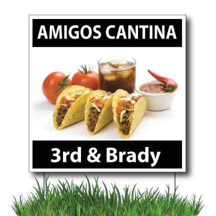 2 x2  Mexican Restaurant Yard Sign #2 For Cheap