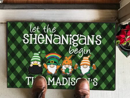 Custom Let the Shenanigans Begin Doormat Discount