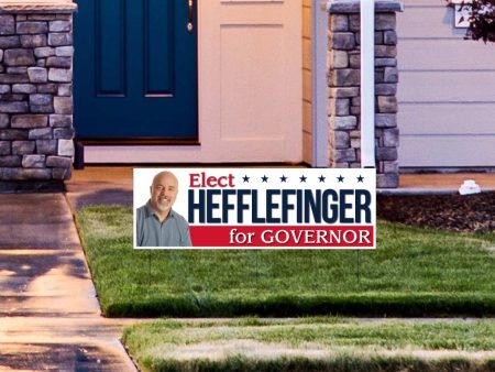 12 x36  Long-Name Political Yard Signs with 3 EZ stakes per sign Fashion