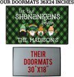 Custom Let the Shenanigans Begin Doormat Discount