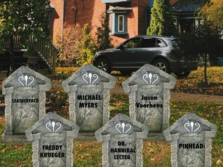 Halloween Serial Killer Tombstones Yard Card on Sale