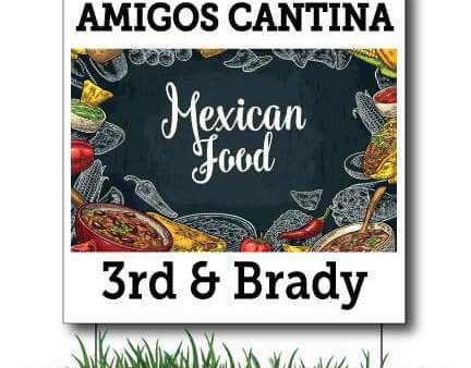 2 x2  Mexican Restaurant Yard Sign #3 Discount