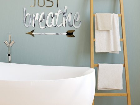 Rustic Just Breathe Wall Decor Sale