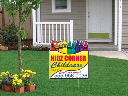 22  Crayon Box Shaped Yard Sign For Discount