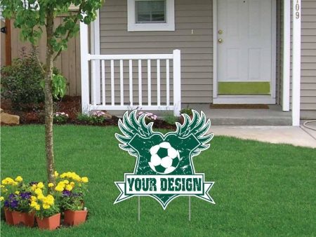 22x22  Shield with Wings Yard Sign For Discount