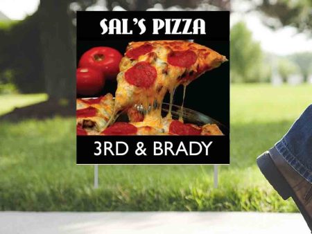 2 x2  Pizza Restaurant Yard Sign #2 Online Sale