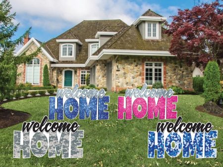 Large Welcome Home Yard Cards, 4 pcs For Discount