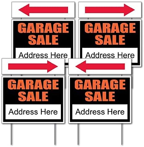 Garage Sale Sign | 4pc Set Discount