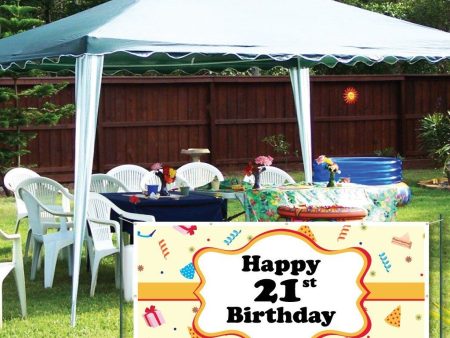 Happy Birthday Party Hats Vinyl Banner Online Sale