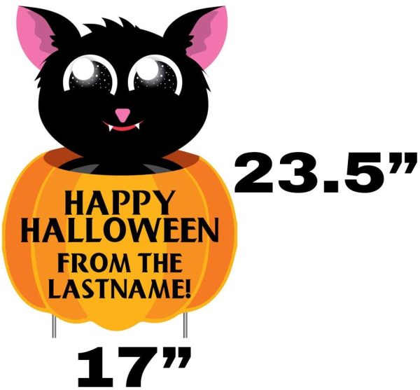 Custom Bat Pumpkin Welcome Yard Sign Discount