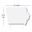 22  Iowa State Shaped Corrugated Plastic Yard Sign Blank Supply