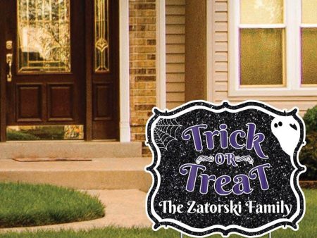 Custom Trick or Treat Welcome Yard Sign Online Sale