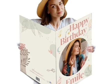 3  Jumbo Custom BOHO Birthday Card Supply