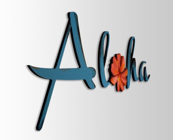 Aloha Hand Painted Wall Word Decoration Sale