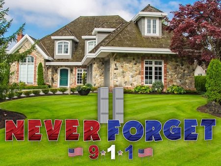 Never Forget September 11th Remembrance Yard Card, 20 pcs, Includes Stakes For Cheap