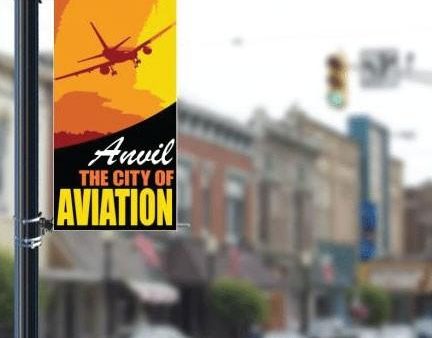 Main Street 30 x60  Pole Banner Aviation Theme Online