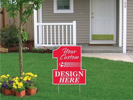 22 x22  Number One Shaped Yard Sign Online now