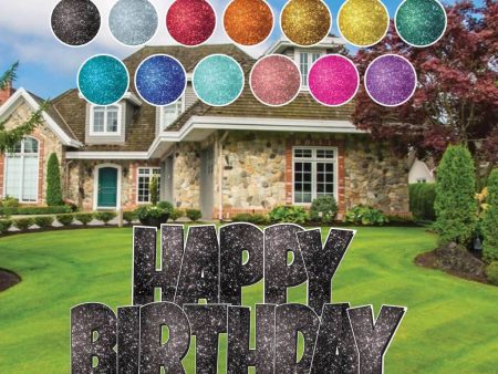 Luckiest Guy Happy Birthday Sparkle Yard Card - 5 pc Set Online Sale