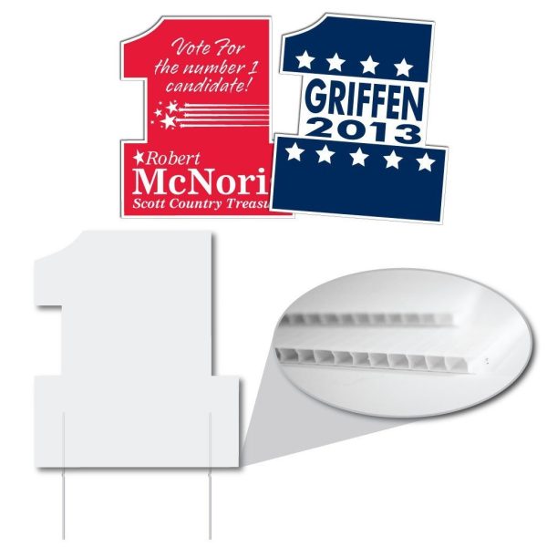 22 x22  Number One Shaped Yard Sign Online now