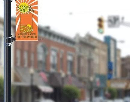 Customizable Main Street 18 x36  Pole Banner Online now