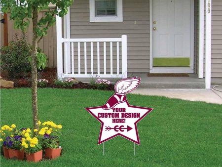 Custom Star with Winged Shoe Yard Sign For Sale