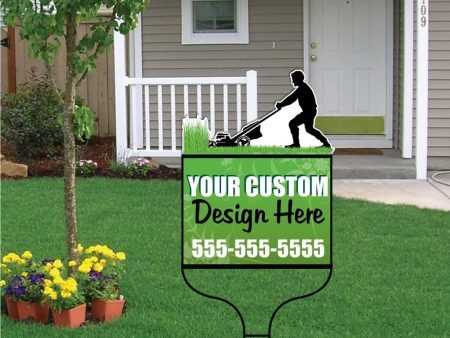 Lawn Mower Over-the-top Yard Sign | Includes F11 Frame Discount