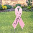 Custom Breast Cancer Awareness Pink Ribbon Yard Sign w  Pair EZ Stakes Online now