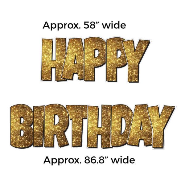 Luckiest Guy Happy Birthday Sparkle Yard Card - 5 pc Set Online Sale