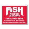 Fish Window Cleaning 18 x24  Corrugated Plastic Yard Sign with EZ Stakes Online