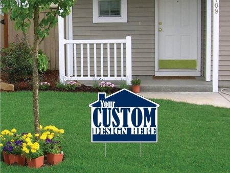 21.5 x16.5  Custom House Shaped Yard Sign Fashion