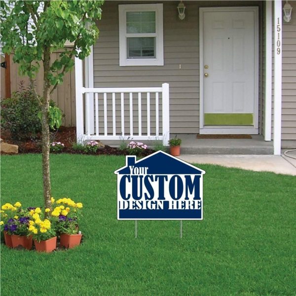 21.5 x16.5  Custom House Shaped Yard Sign Fashion