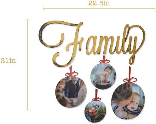 Custom Christmas Family Photo Hand Painted Wall Decor on Sale