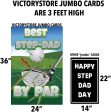 3  Jumbo Best Step-Dad By Par Step-Father s Day Card Online now