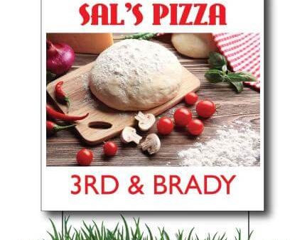 2 x2  Pizza Restaurant Yard Sign Discount